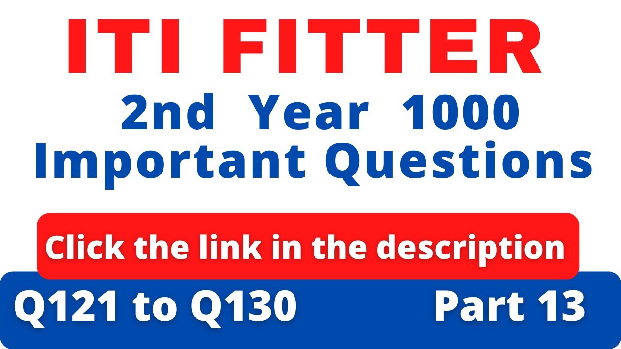 iti fitter 2nd year question paper in english | objective question | fitter mcq  | ncvt iti question