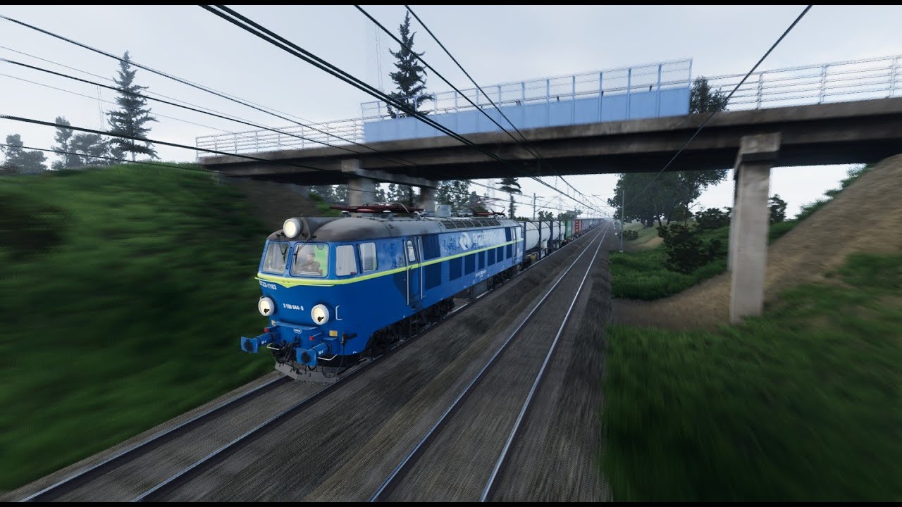 ET22 PKP CARGO z pociągiem intermodalnym w SIMRAIL!