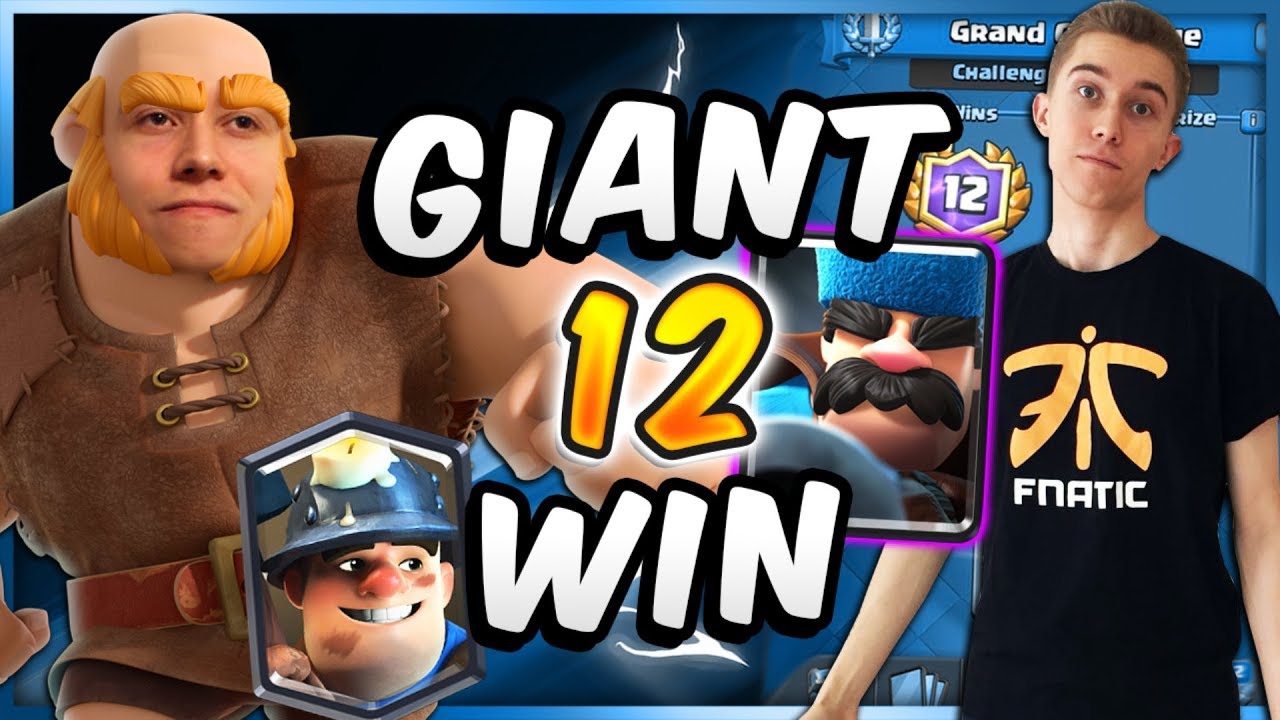 PRO 12 WIN w/ SAFE & STRONG GIANT MINER DECK — Clash Royale