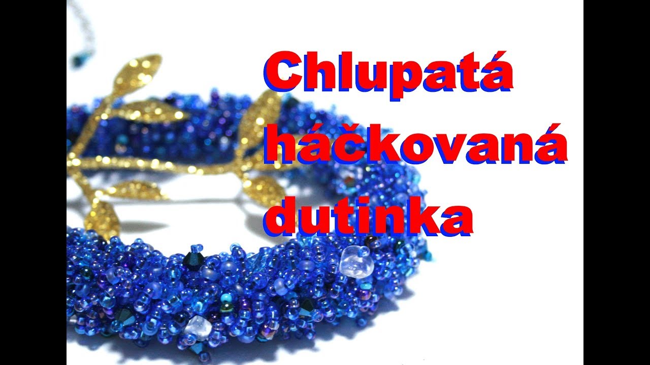 Chlupatá háčkovaná dutinka / Bead crochet fur rope