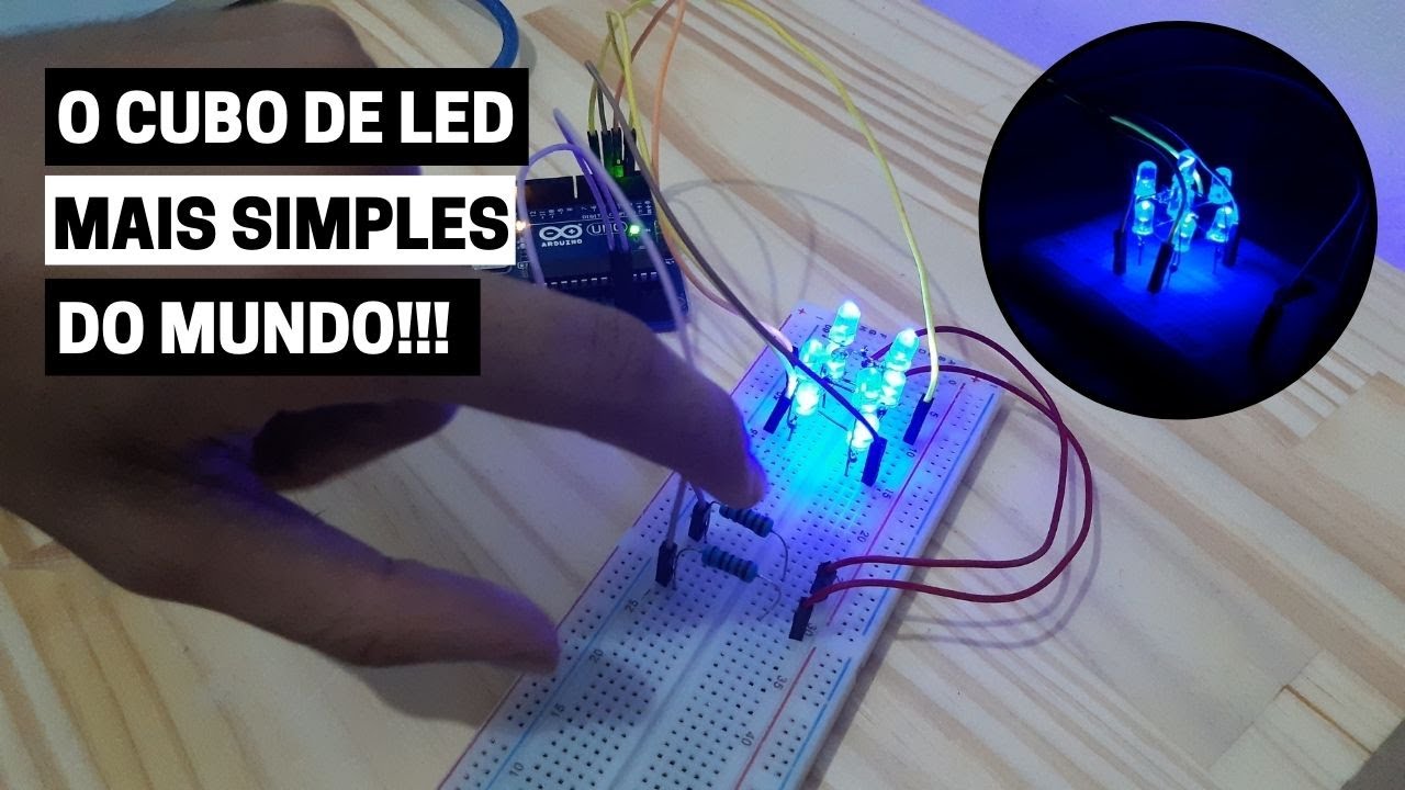 Como fazer o cubo de LED mais SIMPLES do mundo | 2x2x2