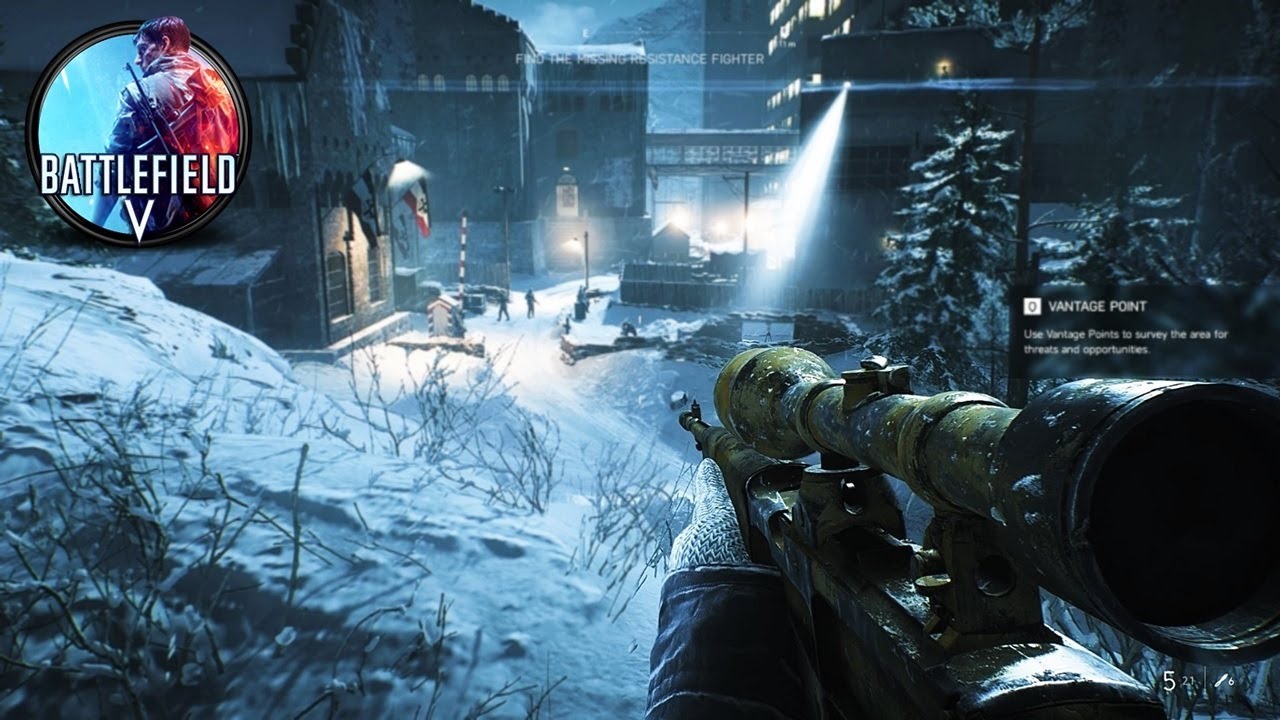 Gaming Battlefield V mission find the missing resistance fighter