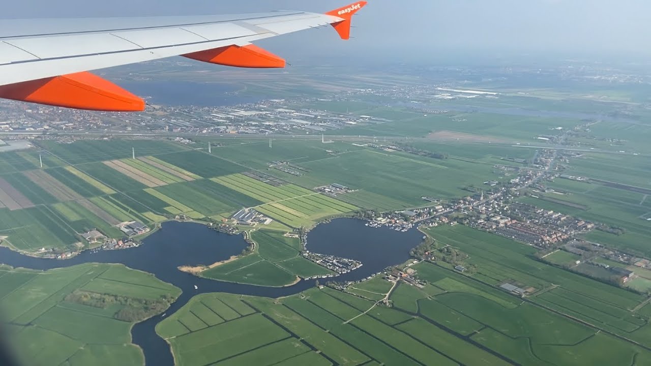 LANDING AT AMSTERDAM SCHIPHOL AIRPORT, THE NETHERLANDS 🇳🇱 | EASY JET
