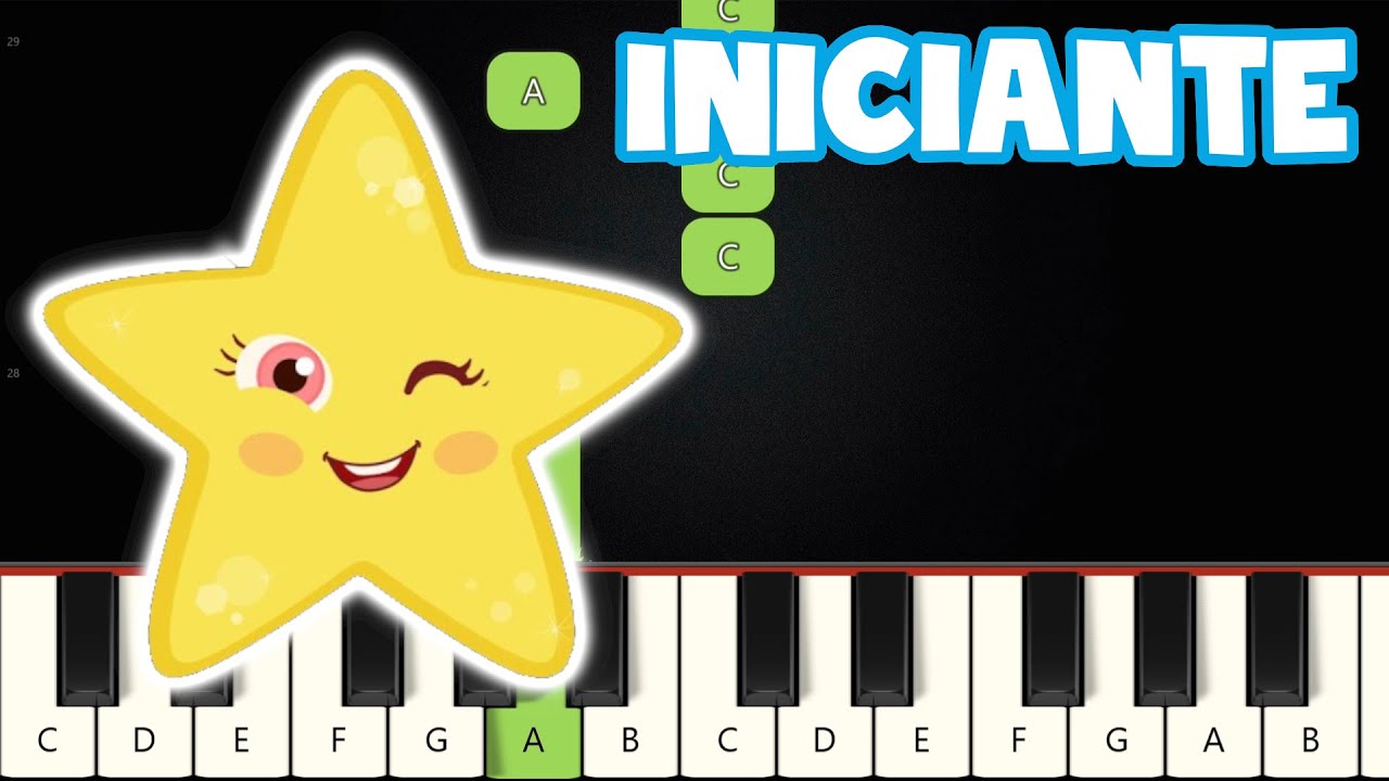 Brilha, Brilha Estrelinha | Piano e Teclado Iniciante | N&iacute;vel F&aacute;cil | Tutorial