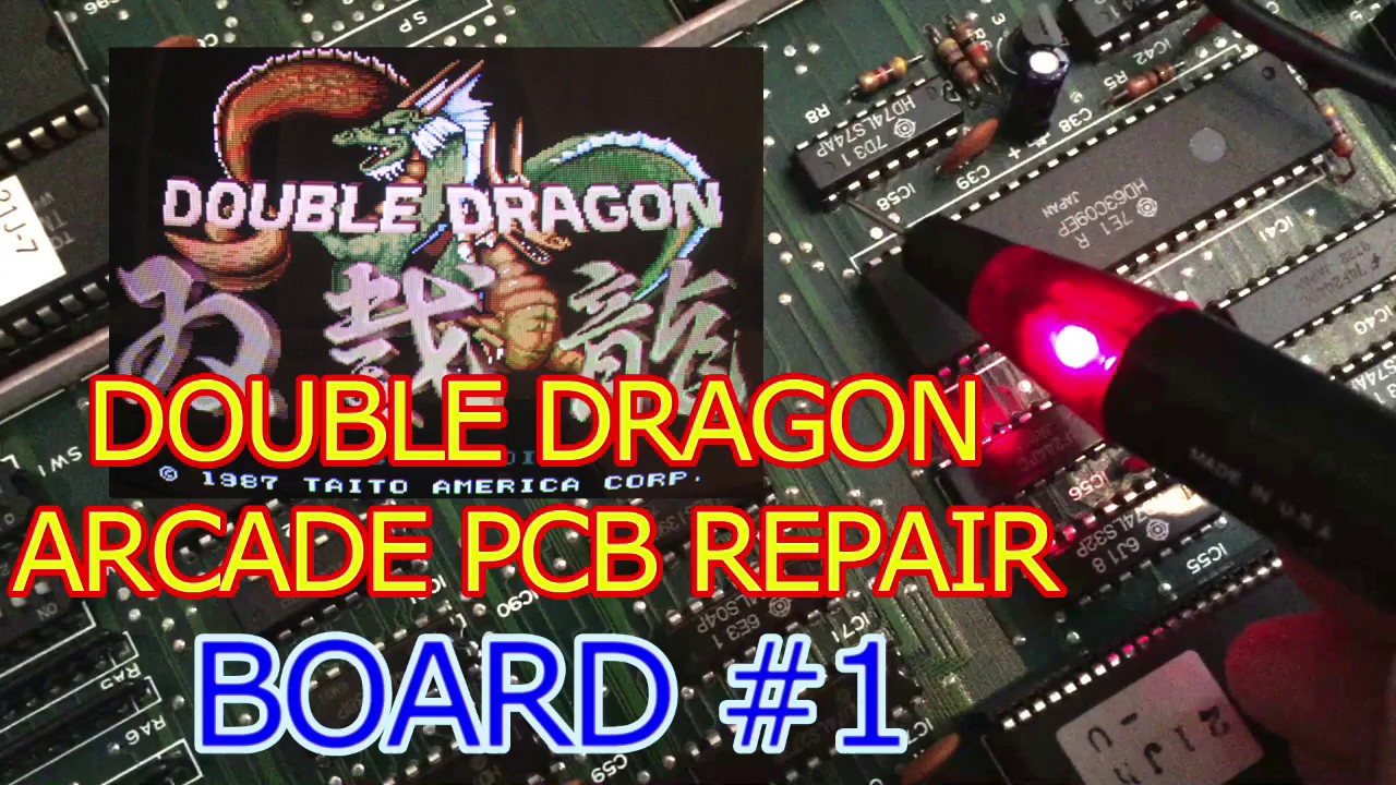 Double Dragon Arcade PCB repair - Board#1