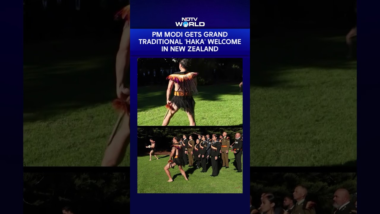 PM Modi Receives Ceremonial Welcome At Government House In New Zealand