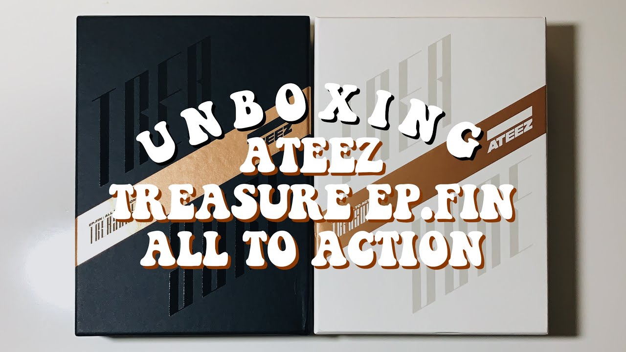 a crazy tragic unboxing of ateez ❝treasure ep. fin: all to action❞ (a & z versions)