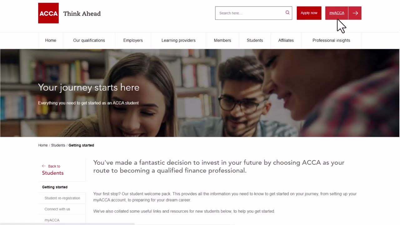 myACCA walkthrough