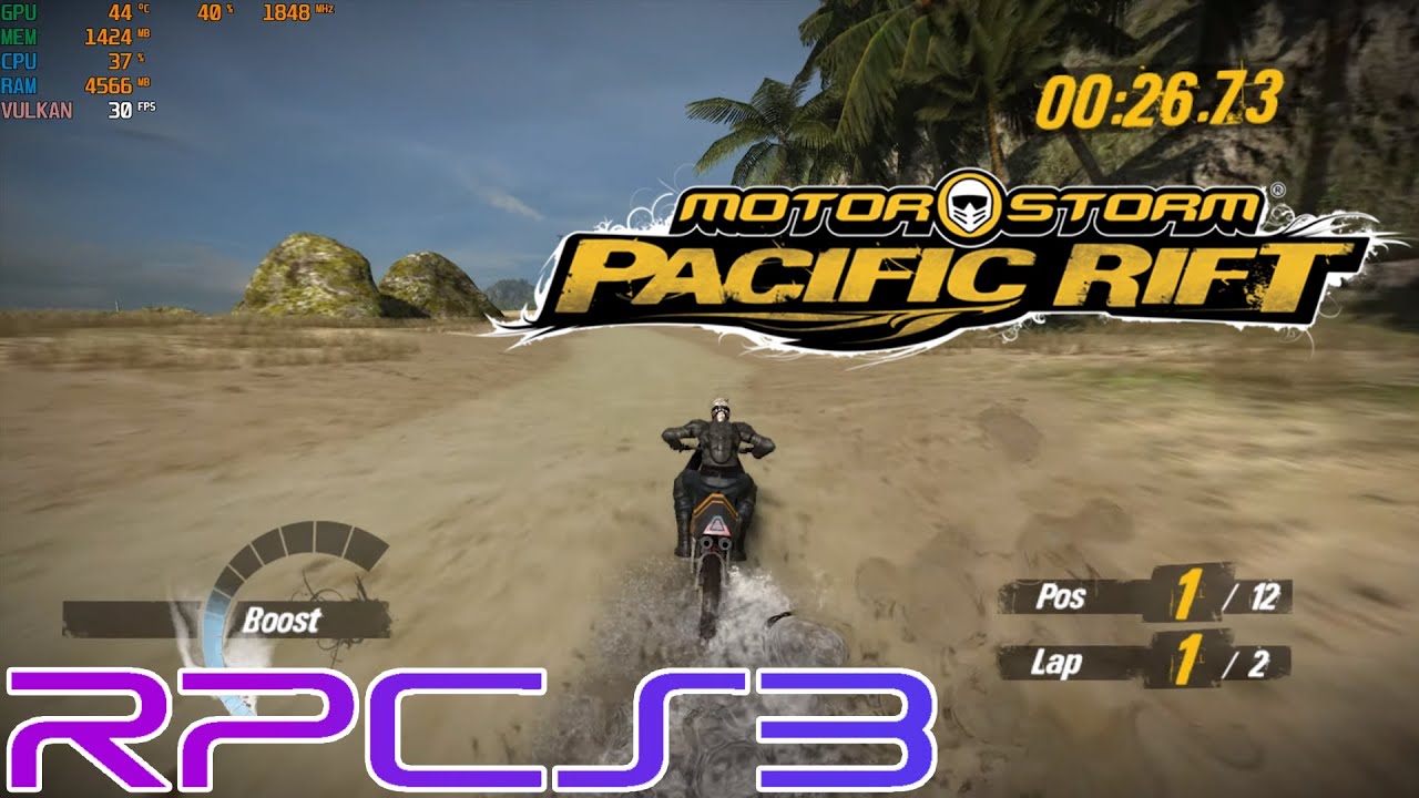 Motorstorm Pacific Rift RPCS3 2021 Configuration