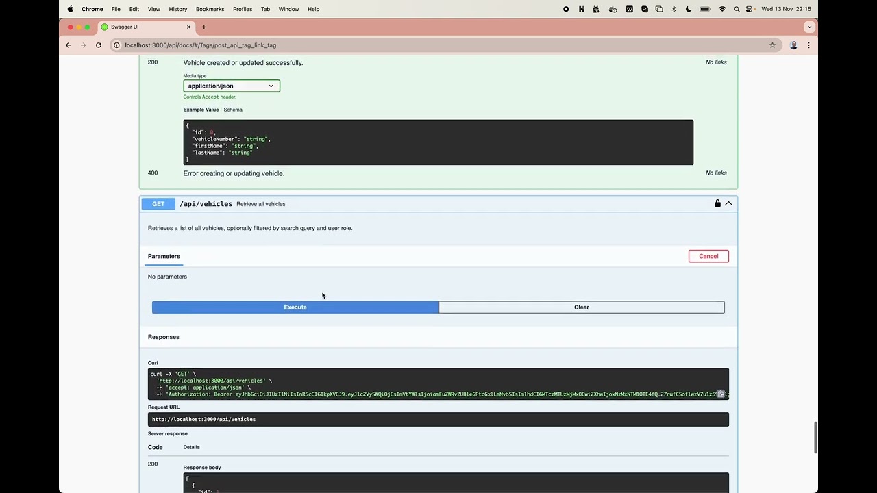 Demo Park management system backend service