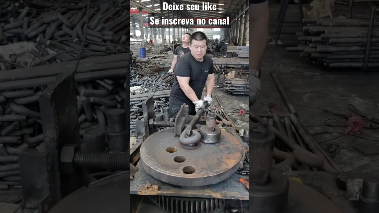 M&Aacute;QUINA DE DOBRAR BARRA DE FERRO #Shorts