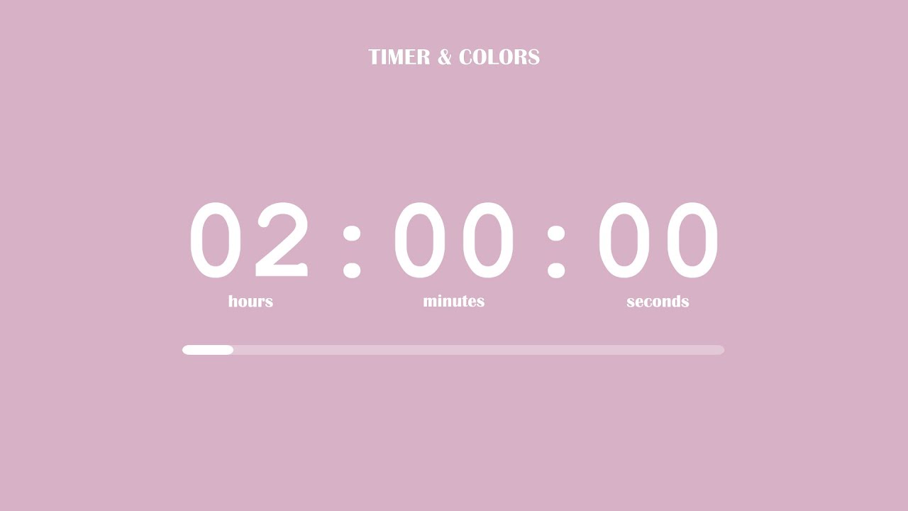 🐰 2 Hour Timer | Pastel Pink Aesthetic🌸 / Countdown No Music