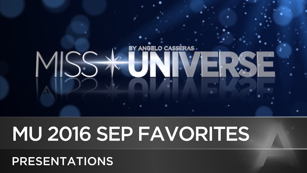 Miss Universe 2016 September Predictions