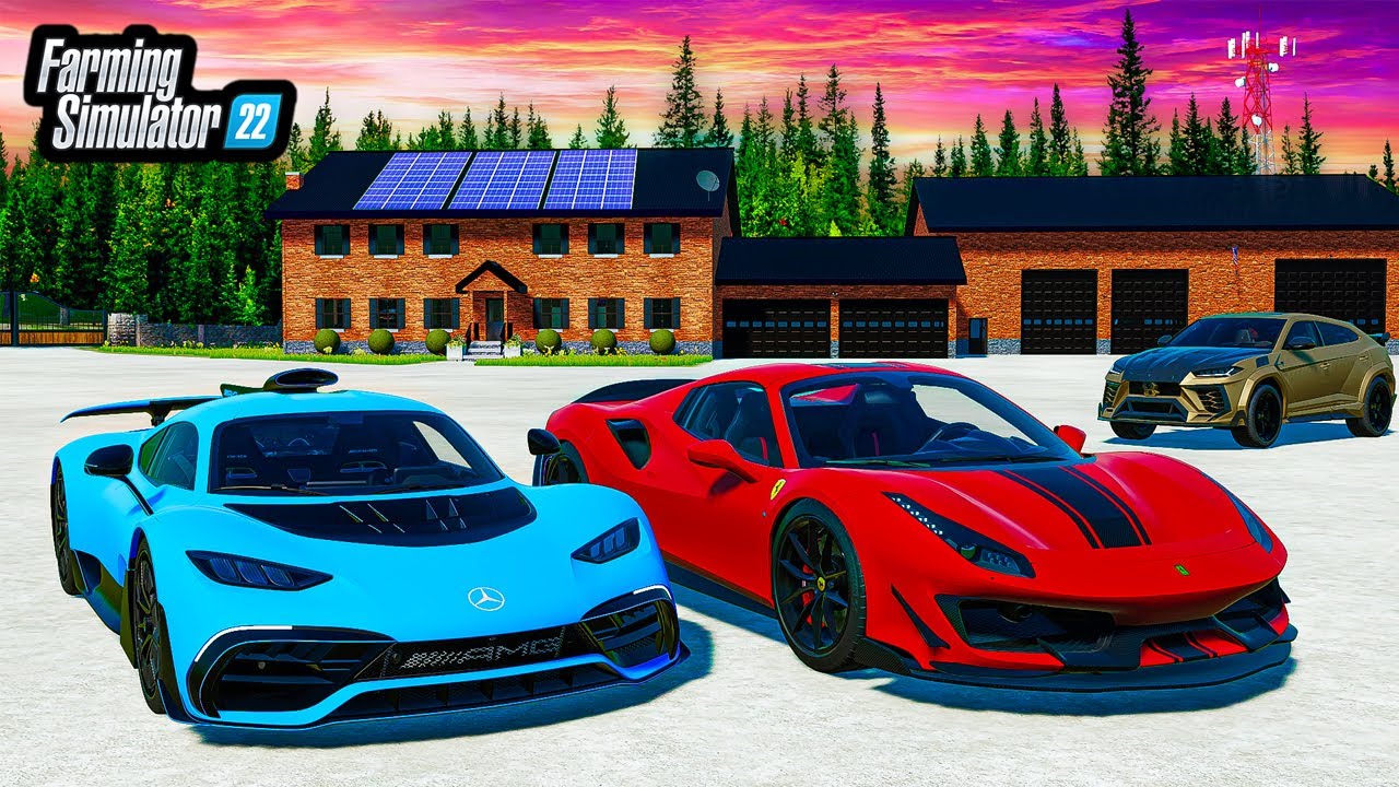 BUILDING $4,999,999 OFF GRID MANSION! (SUPERCARS AND MORE) | FS22