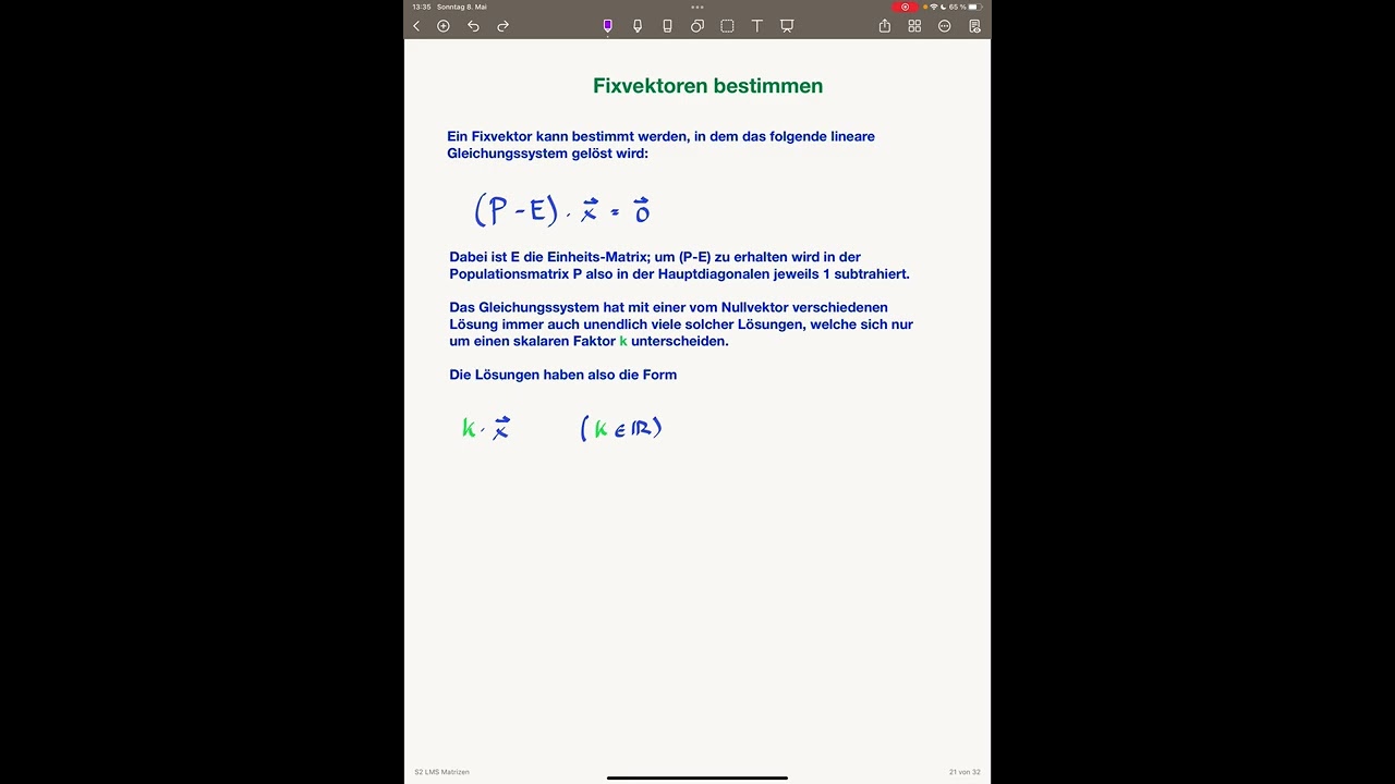 178c Fixvektor bestimmen