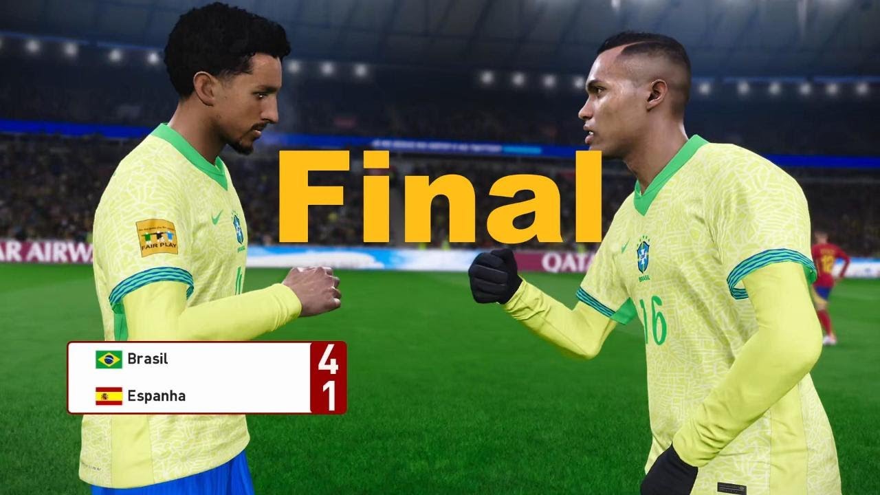 Brasil x Espanha - Final da Copa do Mundo 2026 - Simulação Completa PES