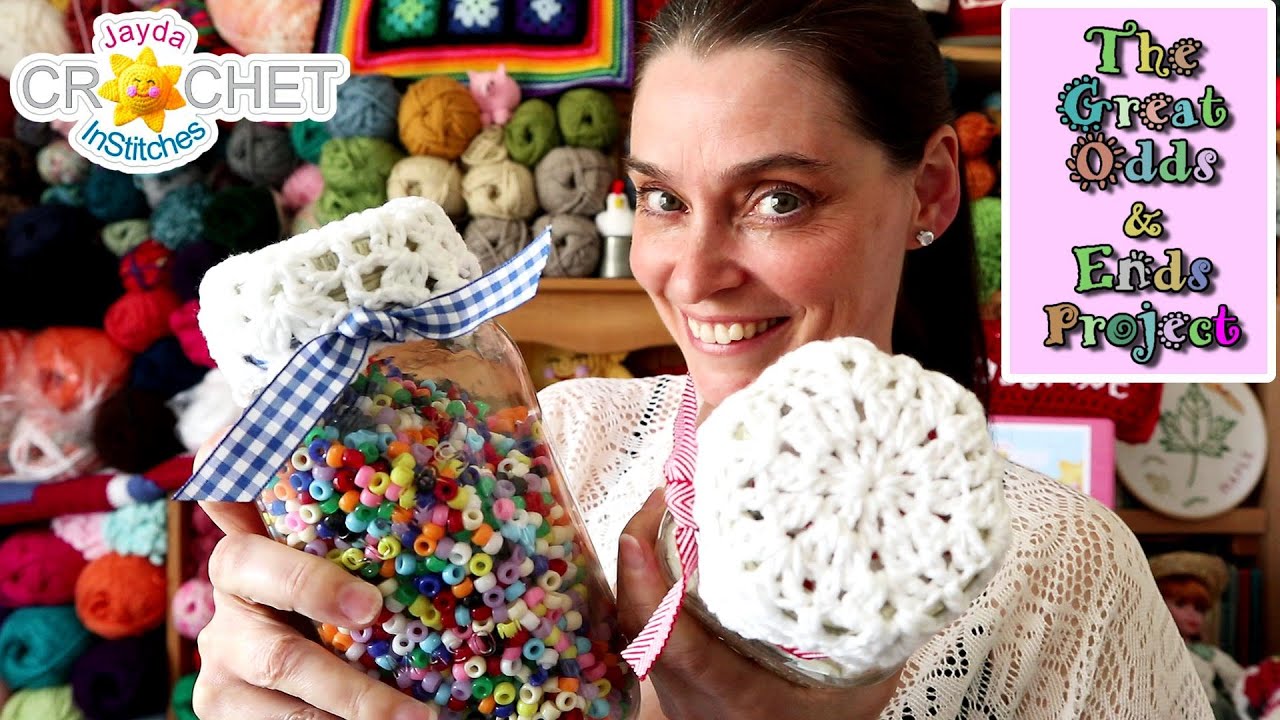 Mason Jar Crochet Cover - The Great Odds & Ends Craft Project