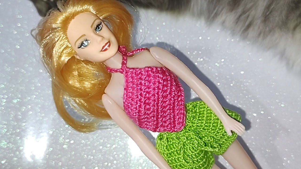 TOP CROPPED DE CROCHÊ PARA BONECA BARBIE - FÁCIL PASSO A PASSO
