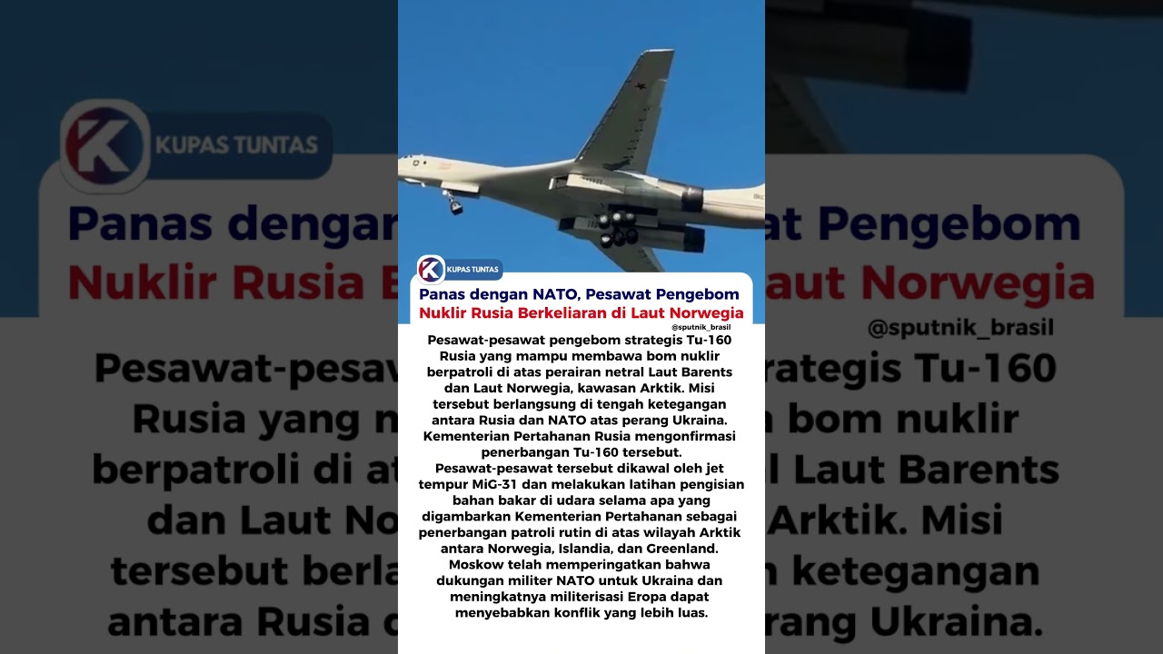 Panas dengan NATO, Pesawat Pengebom Nuklir Rusia Berkeliaran di Laut Norwegia