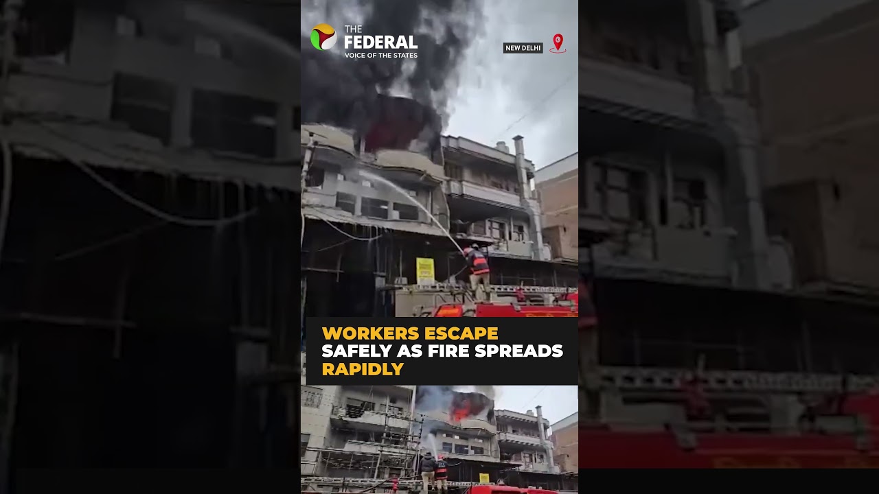 Major fire at footwear factory in Delhi&rsquo;s Narela area | #shorts