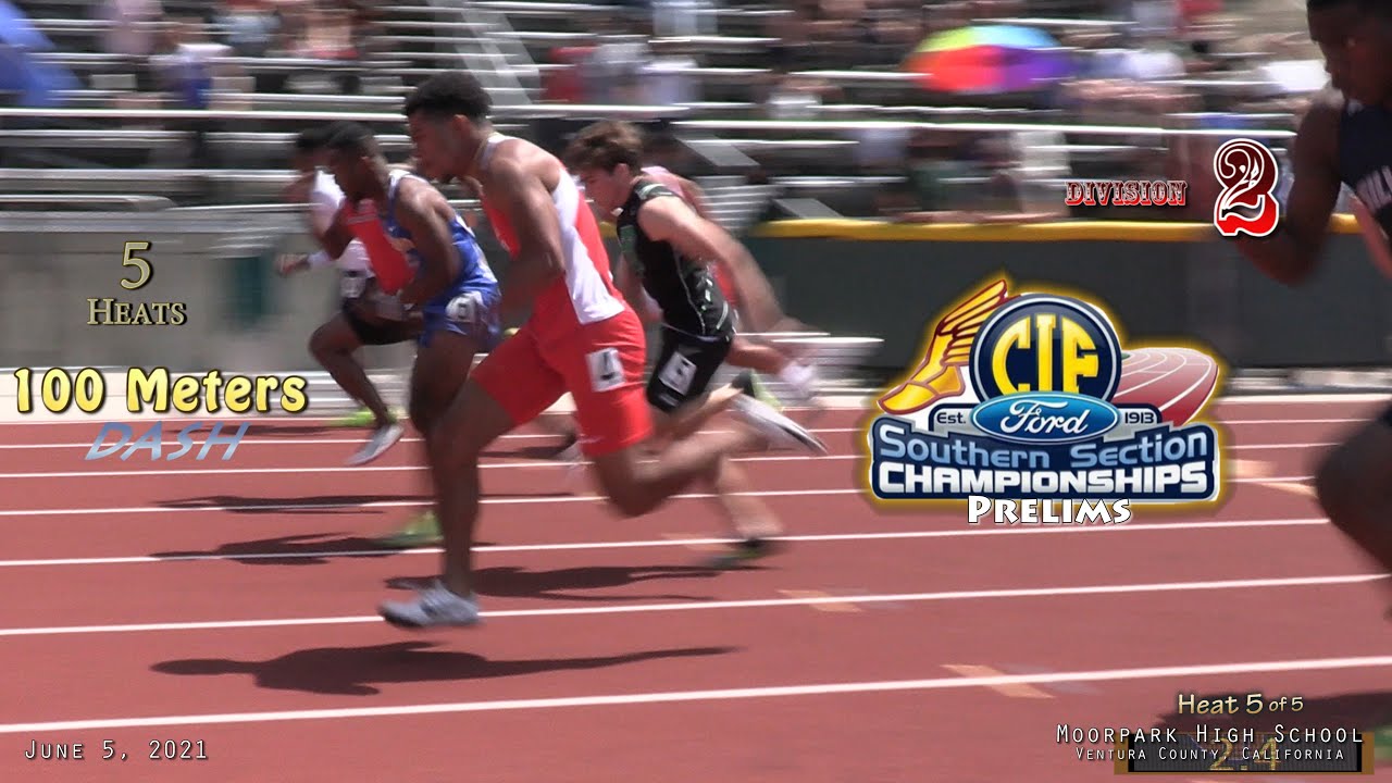 2021 TF - CIF-ss Prelims (D2) - 100 Meters (Boys, 5 Heats)