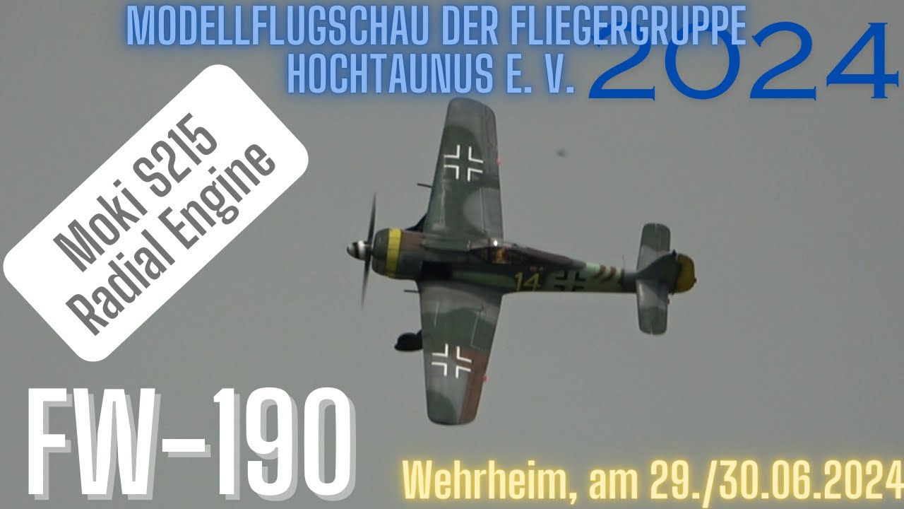 RC WW2 WARBIRD FOCKE-WULF FW-190 F8 RADIAL ENGINE (Modellflugschau Wehrheim 2024)