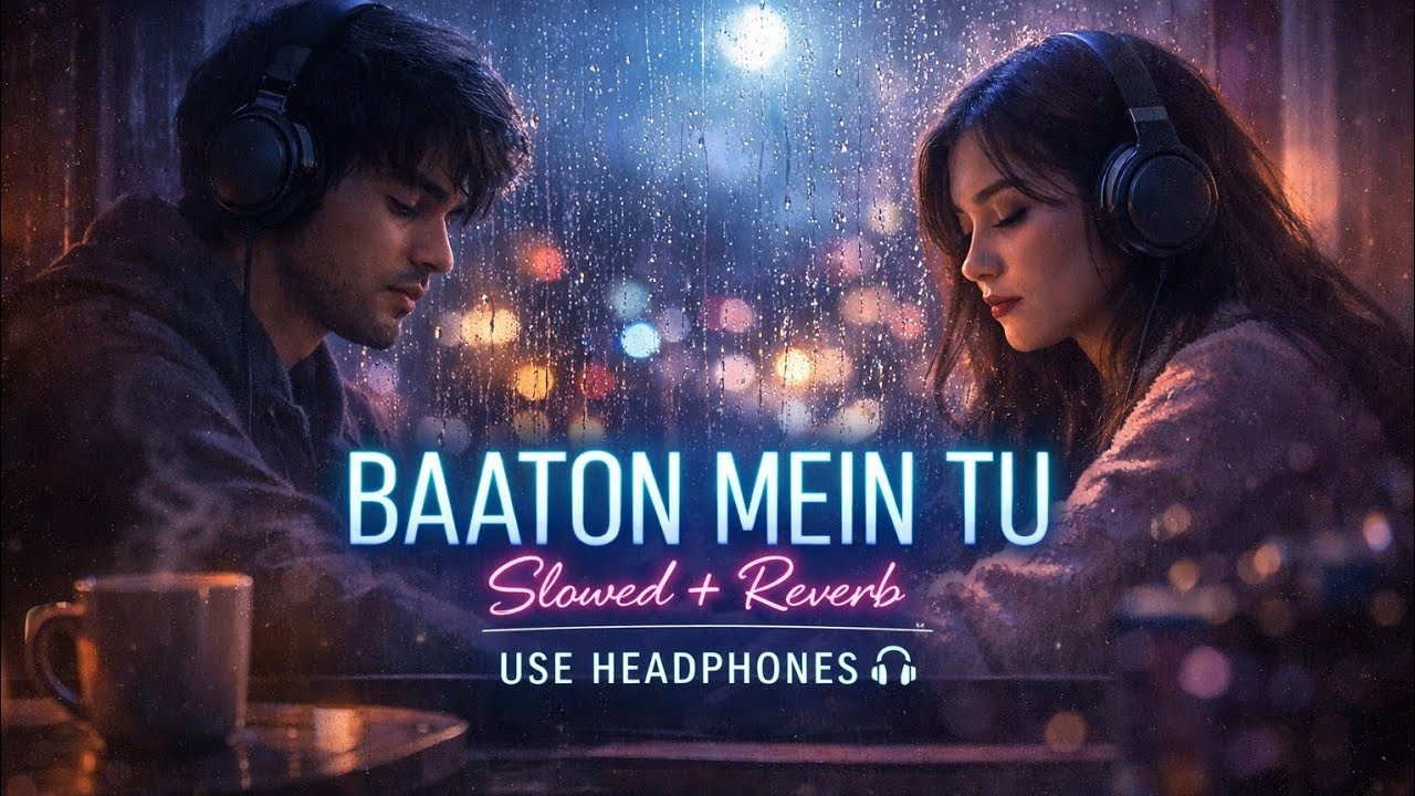 Baaton Mein Tu – Slowed + Reverb | Romantic Night Vibes 💙 | Use Headphones 🎧