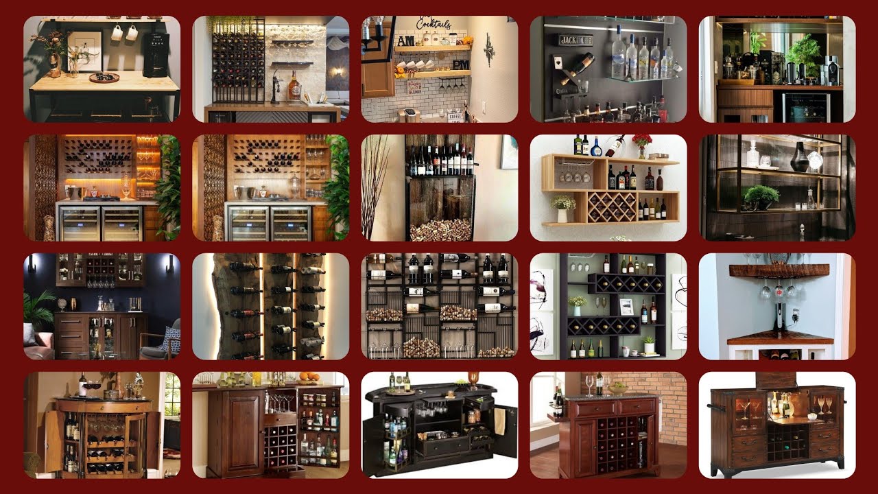 50 interesting mini wine bar ideas//stylish cabinet wine bar design//#decorlife #interiors #winebar