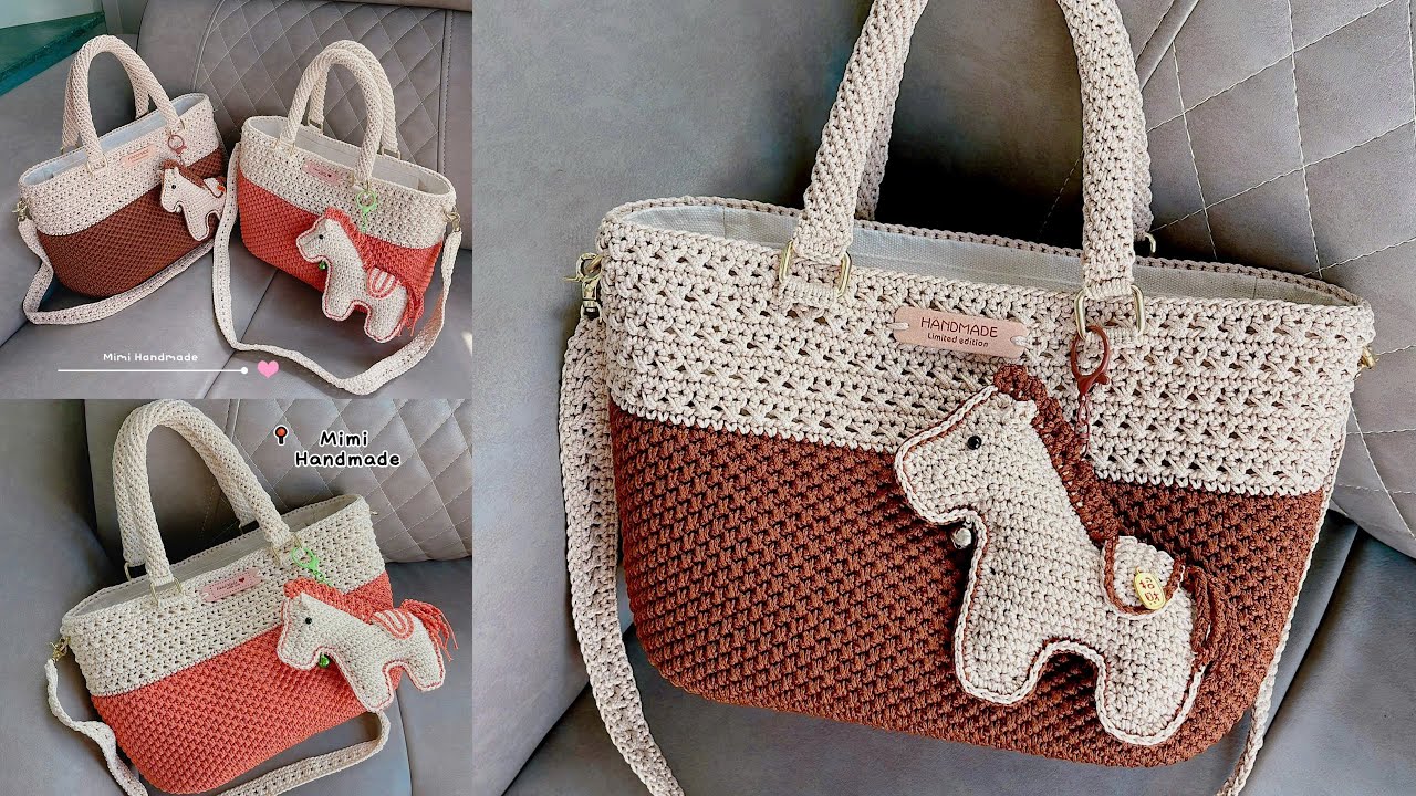Móc Túi Ngựa Đáy Oval Siêu Đẹp 🐴 Easy Crochet Horse Tutorial ⭐️ Mimi Handmade