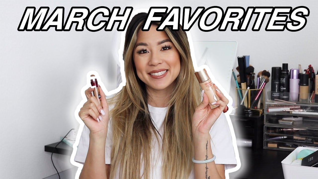 MARCH 2021 MONTHLY FAVORITES | new makeup + dip nail + dog favorites!
