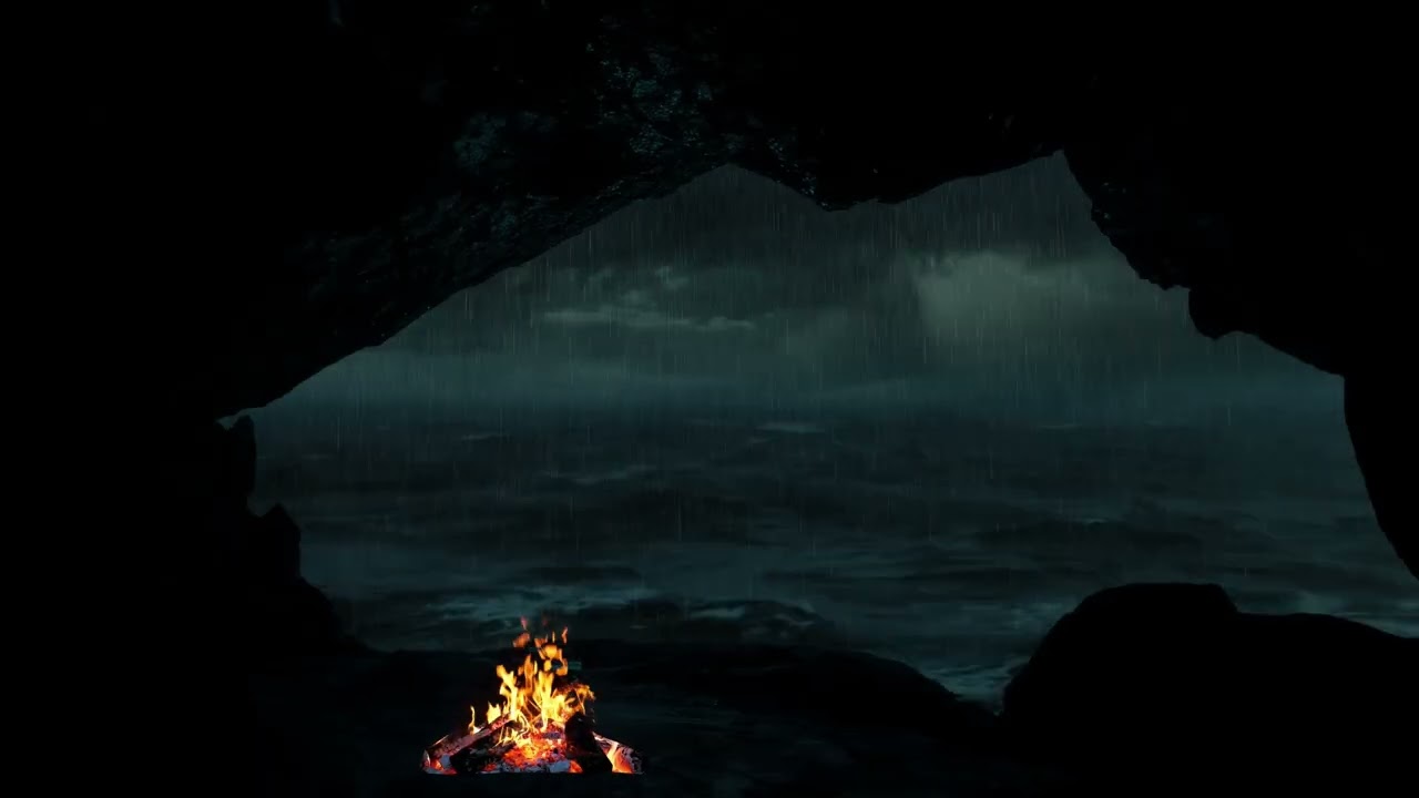 Heavy Ocean Rainstorm and Non-Stop Thunder Sounds for Sleeping | Stop Scrolling and Fall Asleep