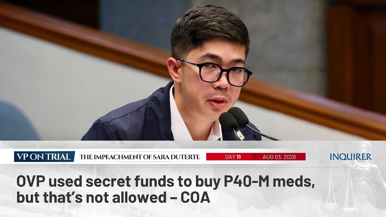 OVP used secret funds to buy P40-M meds, but that&rsquo;s not allowed &ndash; COA