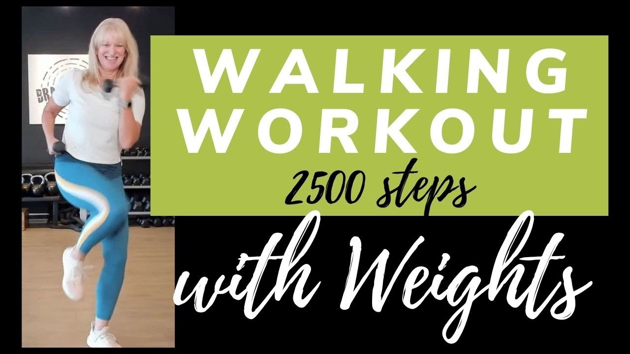Walking Workout with Weights | 2500 steps in 20 minutes | Walk with Dumbbells