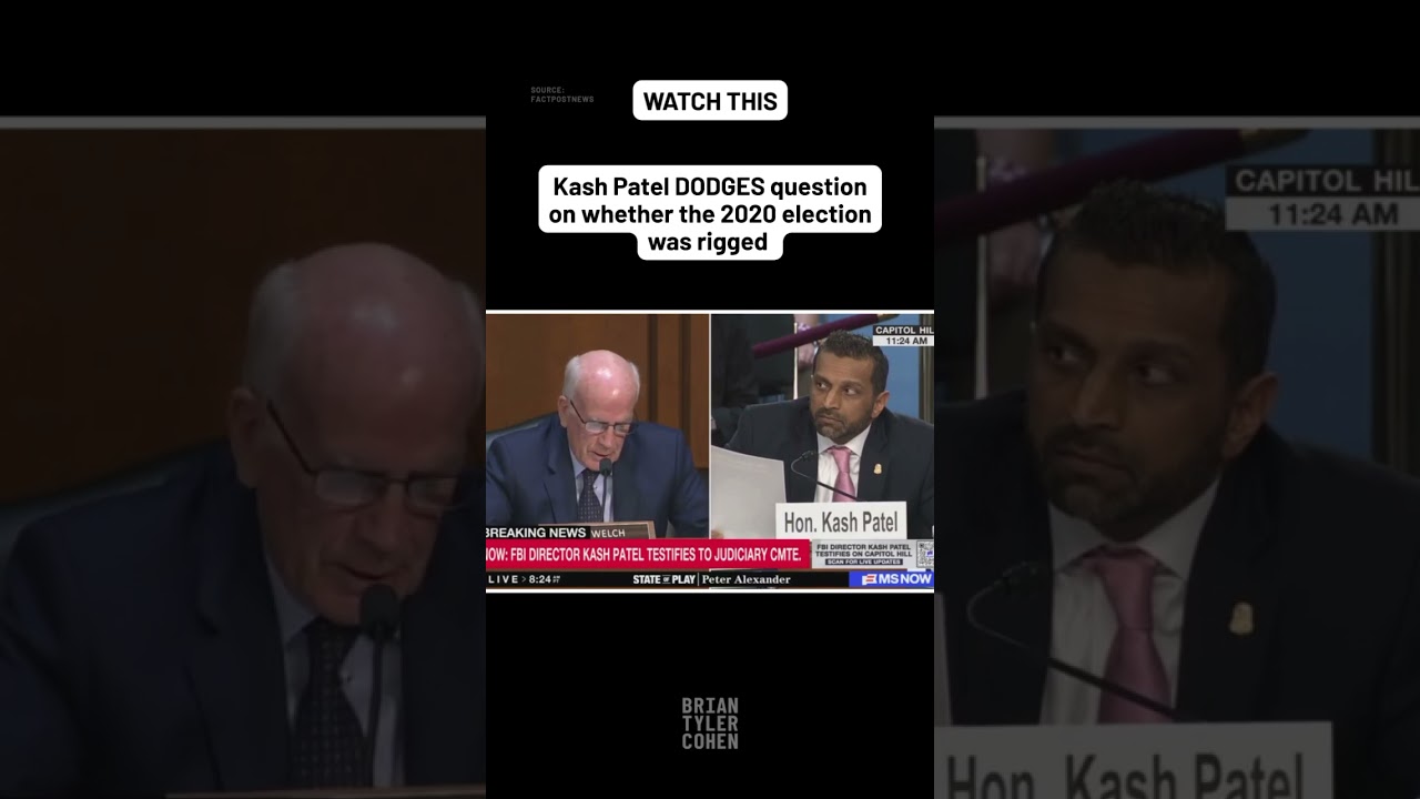 Kash Patel DODGES question on whether the 2020 election was rigged