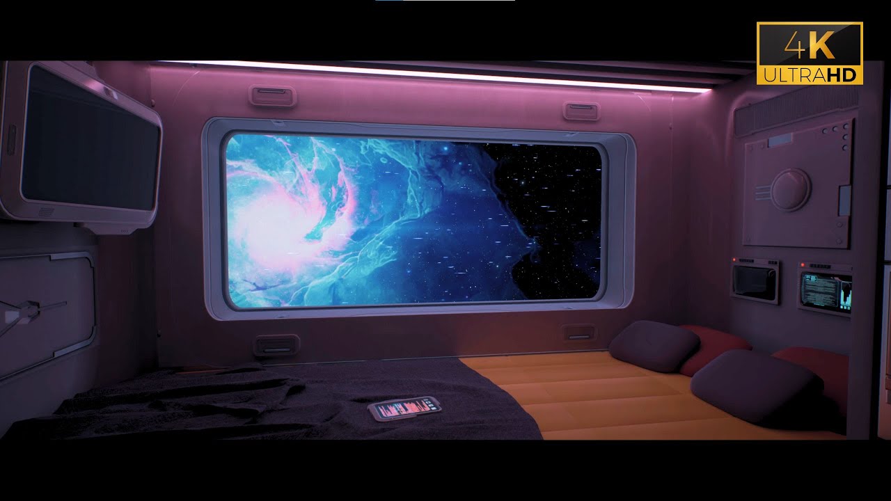 Spaceship Ambience : Immerse Yourself in the Spacey Starship Quarters | Relaxing Brown Noise
