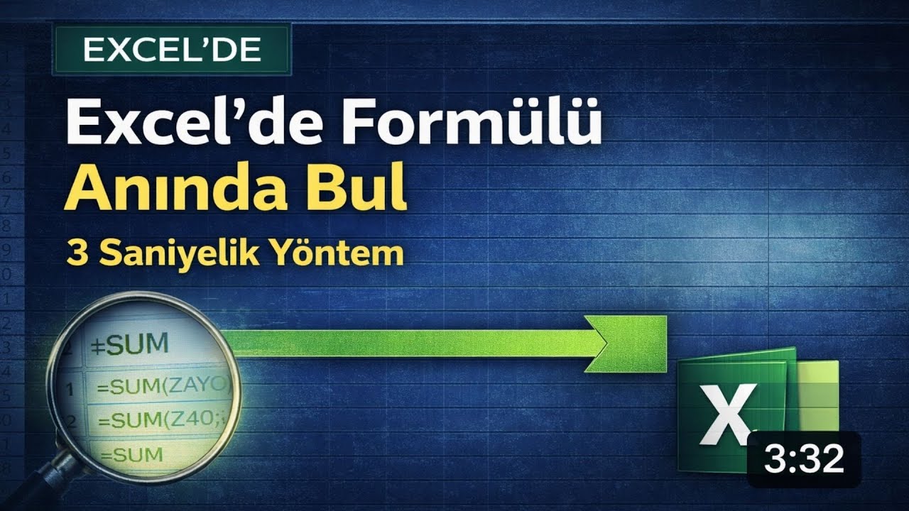 Excel’de Formülleri 3 Saniyede Bul