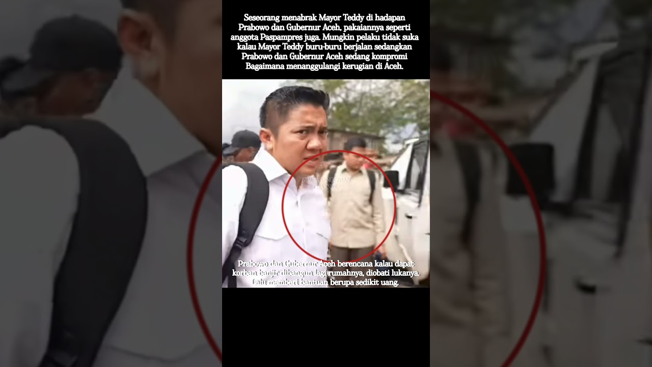 Baru Kali Ini Mayor Teddy Ditabrak Di Depan Umum. #prabowo #gibran #mayor #teddy  #shotviral