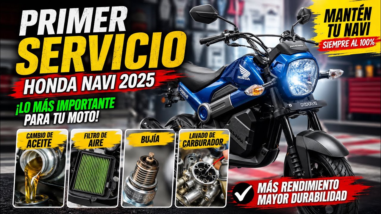 Primer mantenimiento honda navi (cambio de aceite, led, bujia, lavado de carburador) || ELRONY