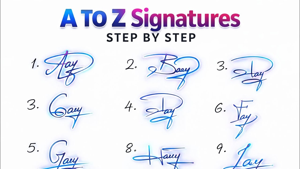 A To Z Signature Tutorial✍️ | PART-1 | #signatureideas 