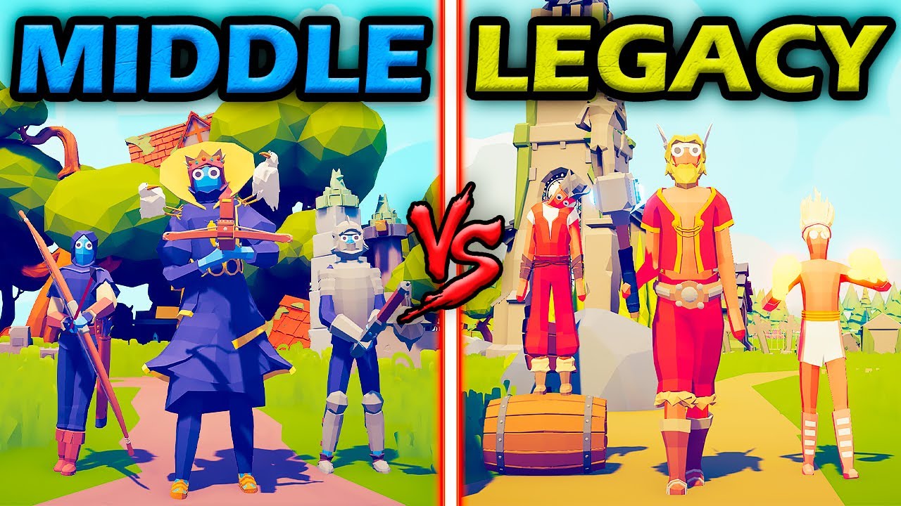 MIDDLE AGE TEAM vs LEGACY TEAM - Totally Accurate Battle Simulator | TABS