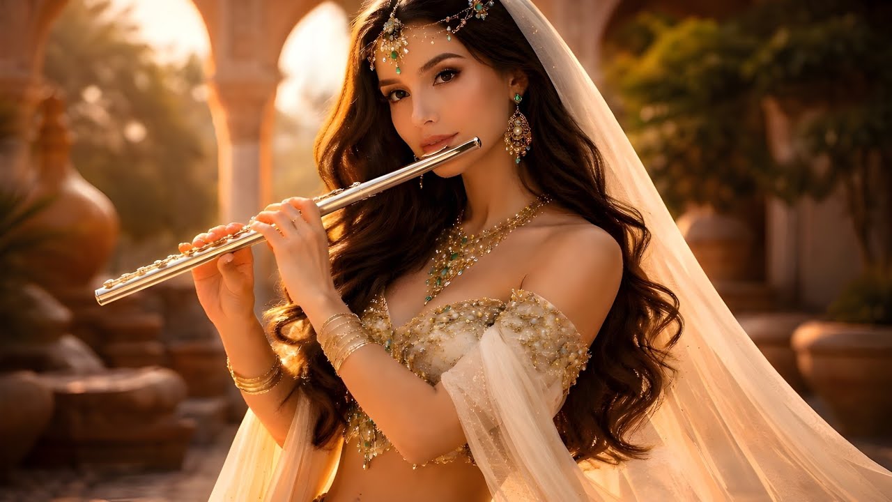 Mystical Desert Journey 🌙 Emotional Arabic–Flamenco Cinematic Instrumental (Flute, Oud, Guitar)