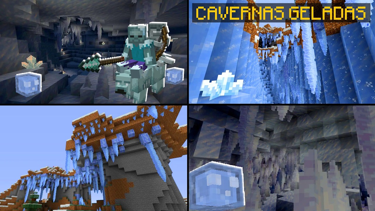 MINECRAFT 26.2 - NOVAS CAVERNAS GELADAS podem CHEGAR NA ATUALIZA&Ccedil;&Atilde;O!