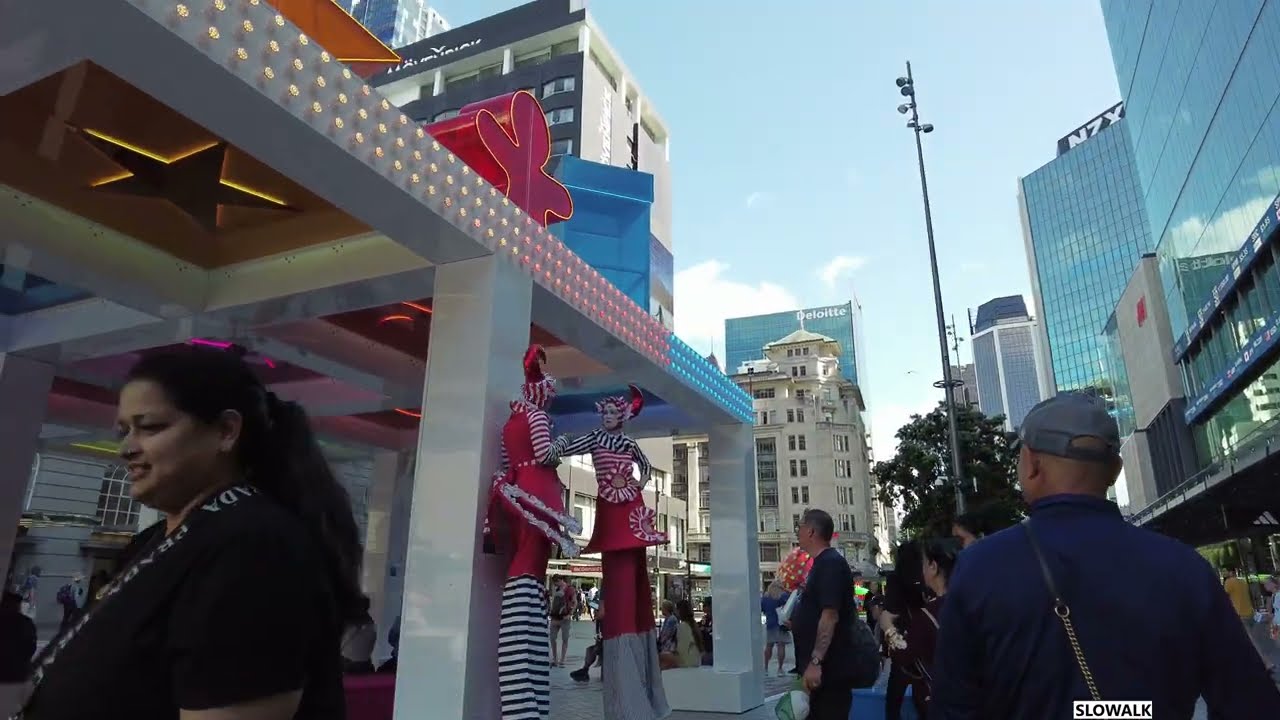 4K | Auckland | Queen Street | December 2023 | New Zealand | I walk for you | Slowalk