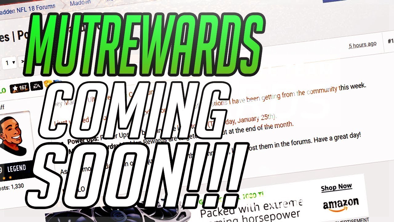 MUT REWARDS COMING LATER THIS MONTH! NEW POWER UPS IN MUT! |MADDEN 18 ULTIMATE TEAM UPDATE