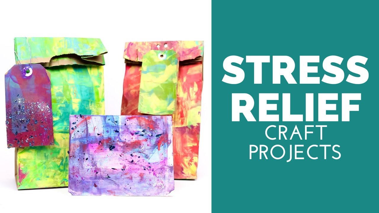 Easy Stress Relief Crafts   Painted Gift Bags