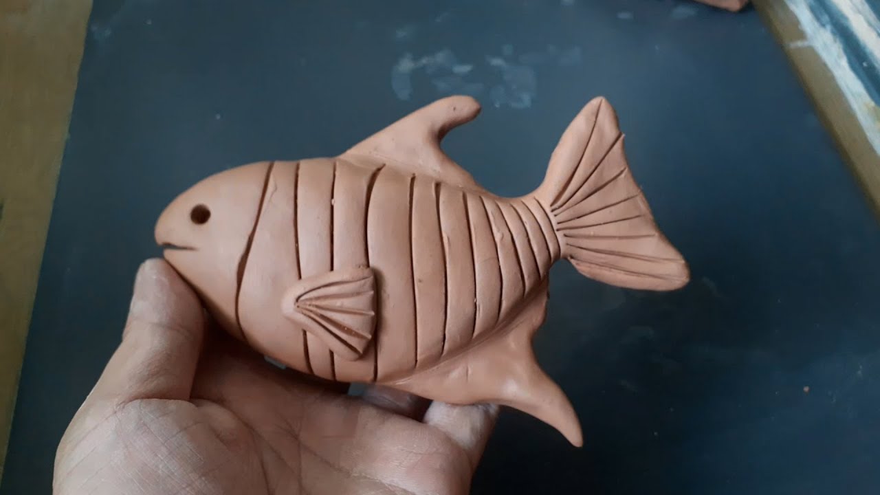 Making A Cute Fish Out Of Clay | DIY Easy Clay Craft and Animal Making Step By Step