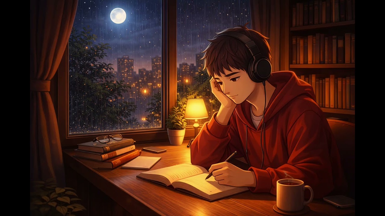 Snowy Night Lofi Study Music ❄️ Calm Focus Beats for Homework & Relaxing (2 Hours)