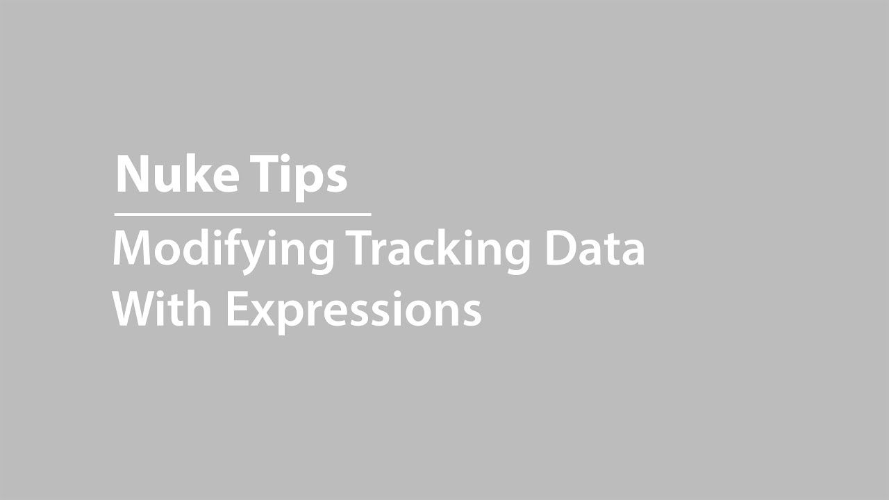 Modifying Tracking Data With Expressions in Nuke