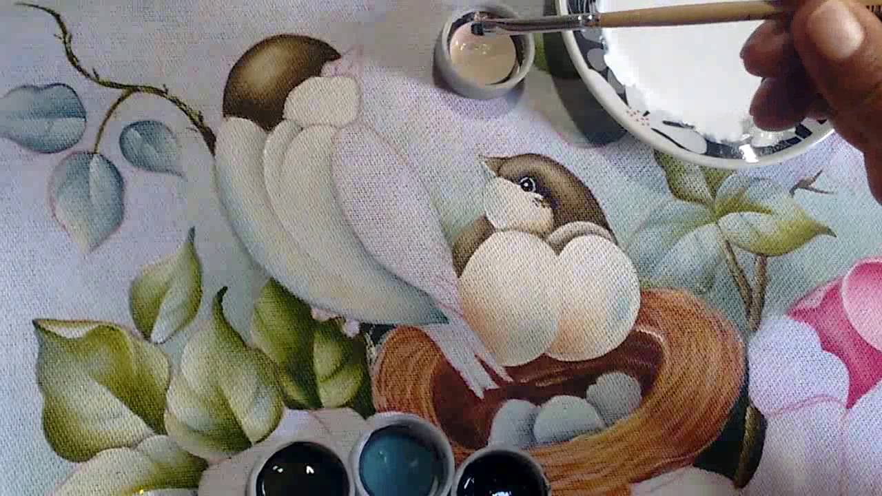 Pintando Pássaro com ninho e ovos - Part. 2 - Ivanice Isabel
