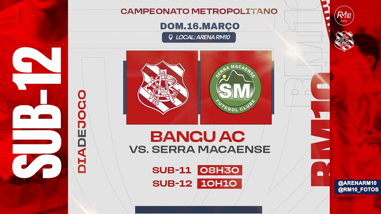 SUB-12 BANGU AC X SERRA MACAENSE - CAMPEONATO METROPOLITANO